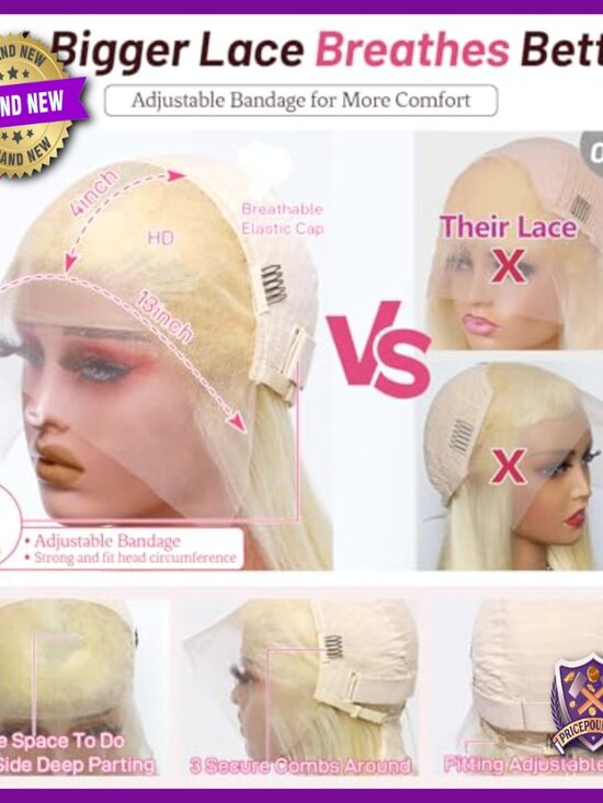 13x4 HD Lace Front Wig Human Hair 180% Density Straight 12 Inch main image 5